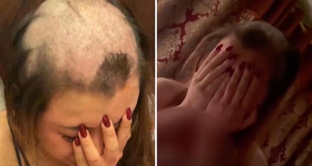 Man shaves wife’s head over suspected affair